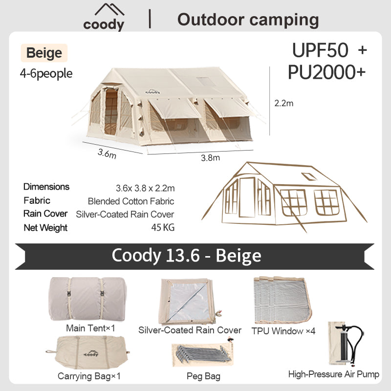 coody tents COODY 13.68 INFLATABLE TENT – My Store